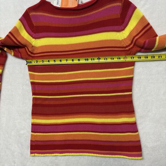 Isaac Mizrahi X Target Limited Edition Boat Neck Striped Sweater Pink Red Size M - Picture 11 of 12